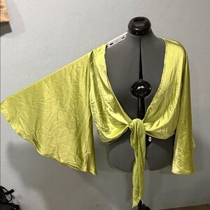 AKIRA Lime Green Wrap Scarf